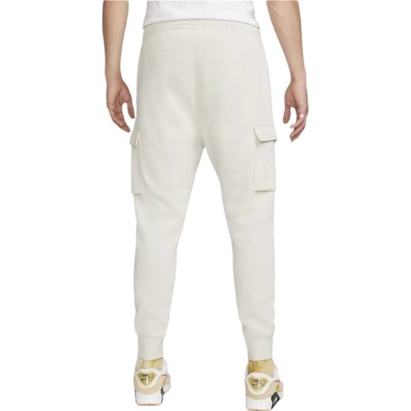 Nike Club Mens 2 Pc Sweatsuit Cargo Tracksuit Outfit Bone Tan/Black Size 2XL NWT - Picture 6 of 12